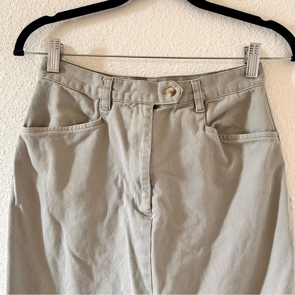 FORENZA VTG Denim Midi Skirt Olive Gray Women Size 3 - Picture 3 of 10